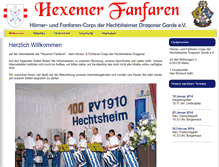 Tablet Screenshot of hexemer-fanfaren.de